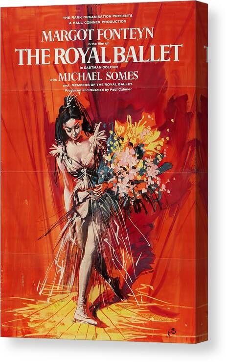 Simbari Canvas Print featuring the mixed media ''The Royal Ballet'', 1960 - art by Nicola Simbari by Movie World Posters