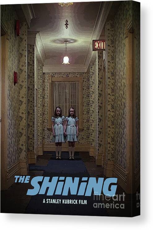 Movie Poster Canvas Print featuring the digital art The Shining - The Twins by Bo Kev