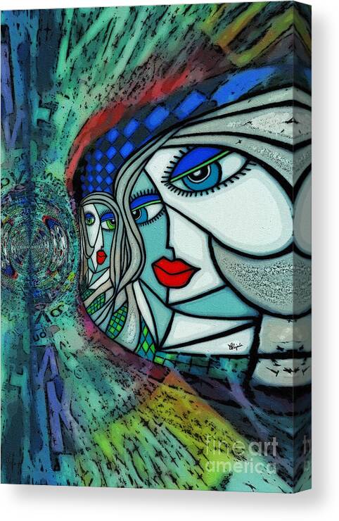 Painted Ladies Canvas Print featuring the digital art The Tunnel by Diana Rajala