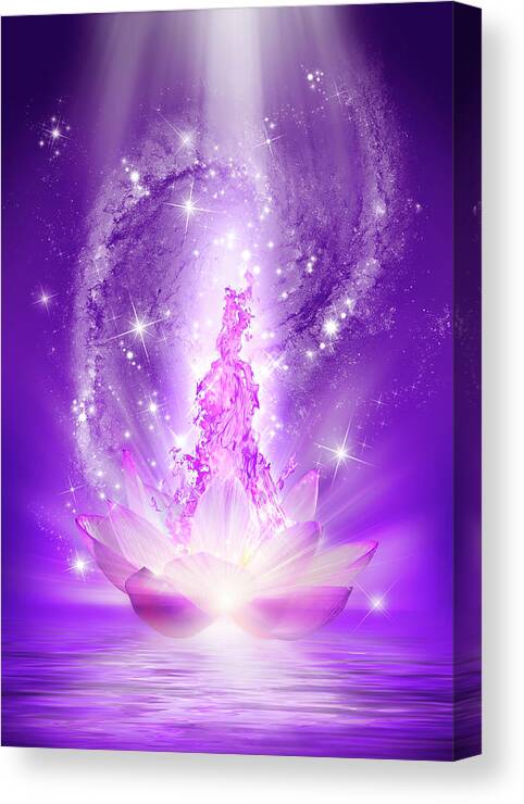 Endre Canvas Print featuring the digital art The Violet Flame 2 by Endre Balogh