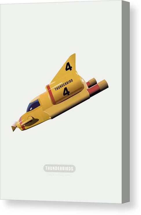 Thunderbirds Canvas Print featuring the digital art Thunderbirds - Alternative Movie Poster by Movie Poster Boy