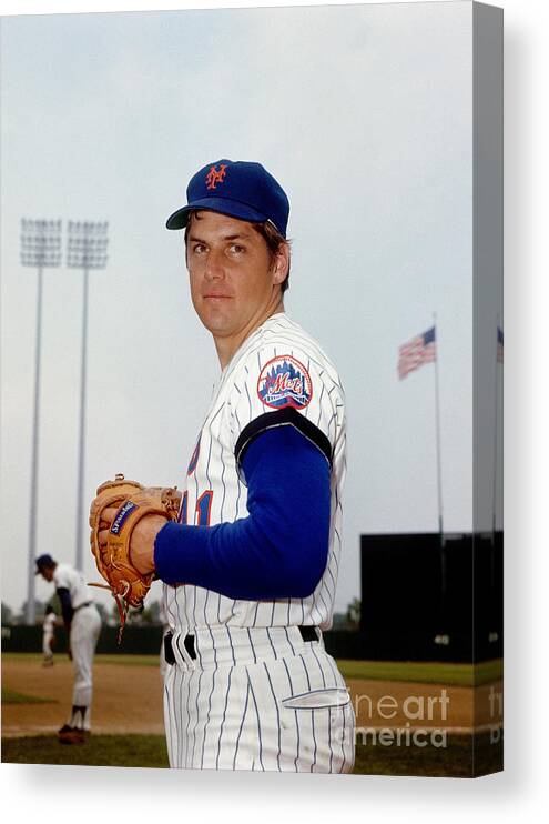 Tom Seaver Canvas Print featuring the photograph Tom York by Louis Requena