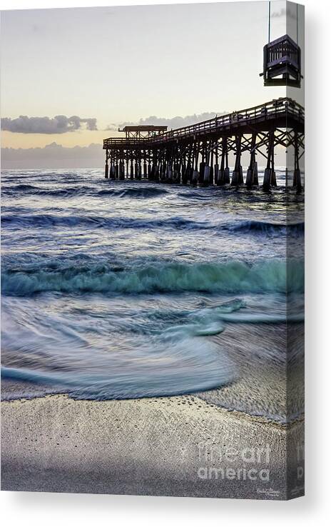 Cocoa Beach Canvas Print featuring the photograph Tranquil New Year by Jennifer White