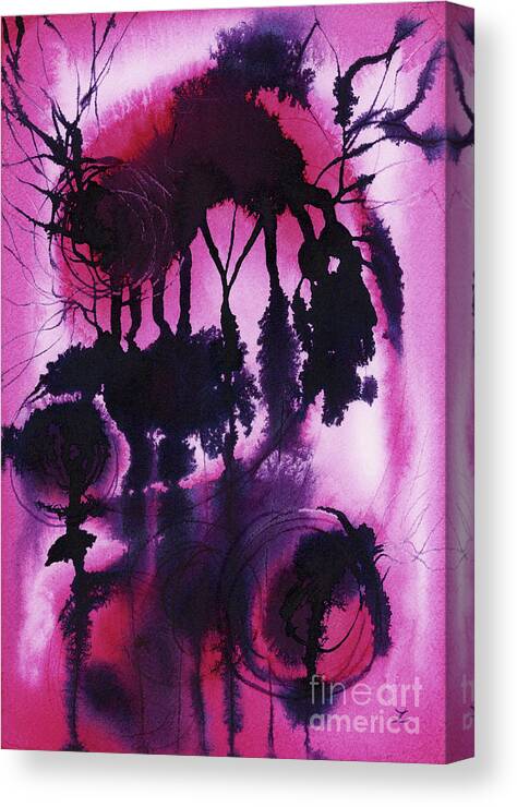 Abstract Canvas Print featuring the painting Tropical Forest by Zaira Dzhaubaeva