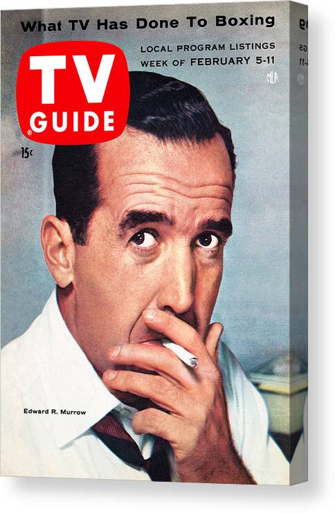 1950s Tv Canvas Print featuring the photograph TV Guide TVGC001 H5140 by TV Guide Everett Collection