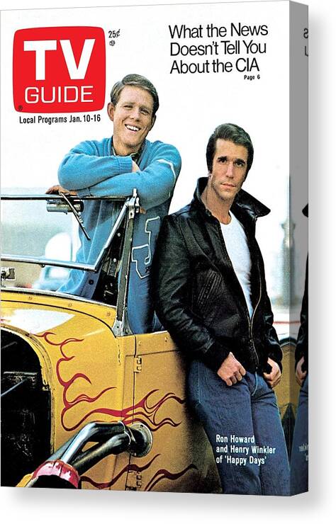 1970s Tv Canvas Print featuring the photograph TV Guide TVGC002 H5239 by TV Guide Everett Collection