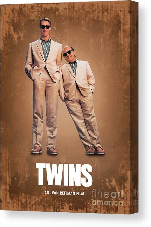 Movie Poster Canvas Print featuring the digital art Twins by Bo Kev