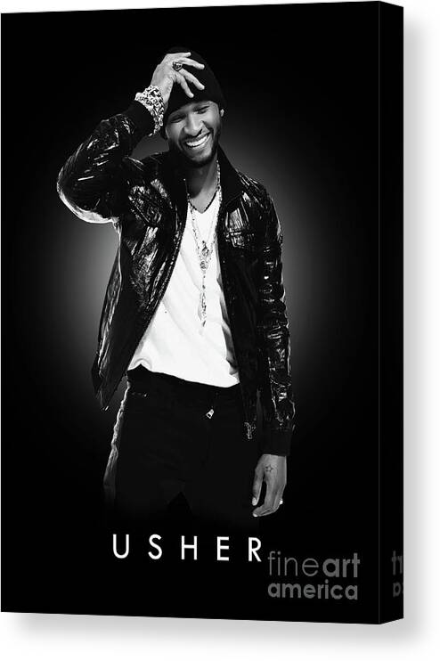 Usher Canvas Print featuring the digital art Usher by Bo Kev