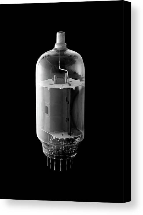 Vacuum Tube Canvas Print featuring the photograph Vintage Vacuum Tube by Jim Hughes