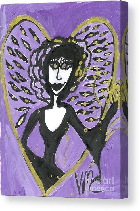 Angel Canvas Print featuring the painting Violetrea Angel by Victoria Mary Clarke