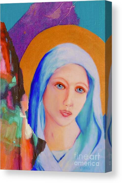 Mary Canvas Print featuring the painting Virgin Mary by Melinda Etzold