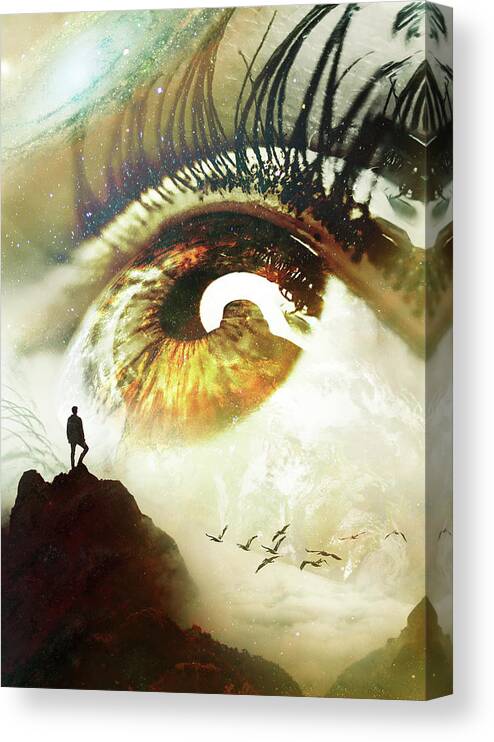 Eye Canvas Print featuring the digital art Vision by Nicebleed