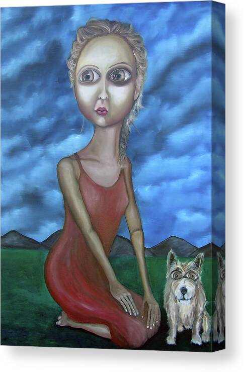 Magical Canvas Print featuring the painting Watchful by Steve Shanks