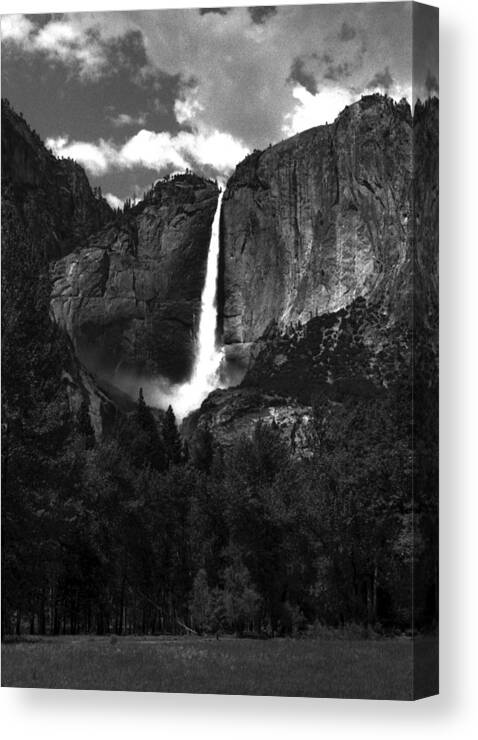 Landscape Canvas Print featuring the photograph Water Fall by WonderlustPictures By Tommaso Boddi