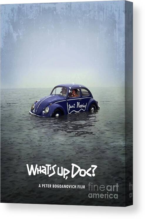 Movie Poster Canvas Print featuring the digital art What's Up Doc by Bo Kev