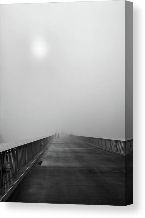 Dock Canvas Print featuring the photograph When the Fog Rolled In by Daniele Smith