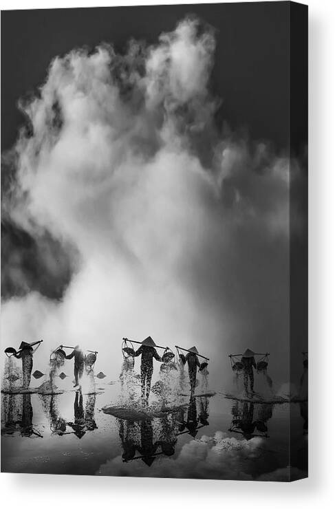 Fine Art Canvas Print featuring the photograph White gold IV by Sofie Conte