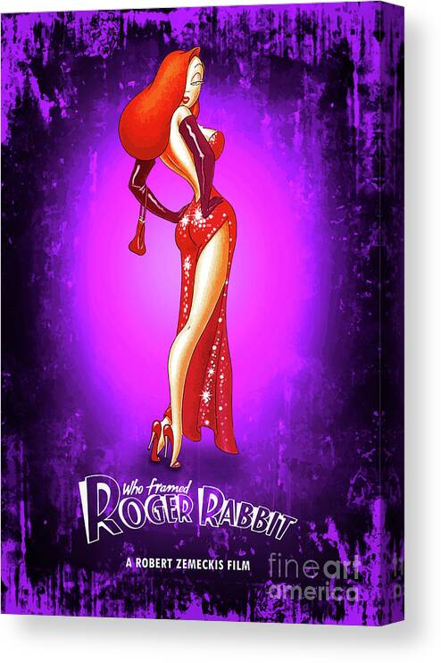 Movie Poster Canvas Print featuring the digital art Who Framed Roger Rabbit by Bo Kev