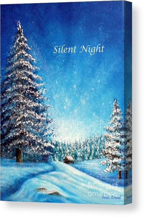 Holiday Canvas Print featuring the painting Wintry Light - Silent Night by Sarah Irland