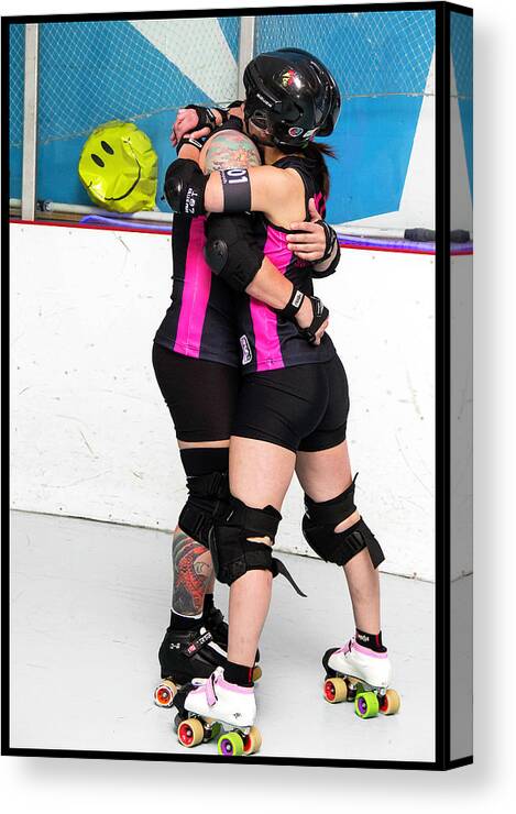 Roller Derby Canvas Print featuring the photograph Women Who Fly #19 by Christopher W Weeks