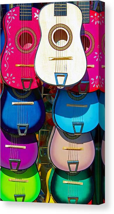 Guitars Canvas Print featuring the photograph Guitars #2 by Jim McCullaugh
