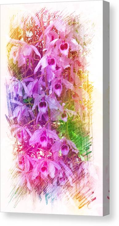 Interior Canvas Print featuring the painting Fantastic Orchids by Xueyin Chen