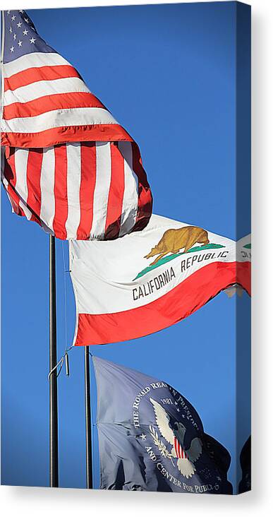 Flag Canvas Print featuring the photograph California Republic - Mike Hope by Michael Hope