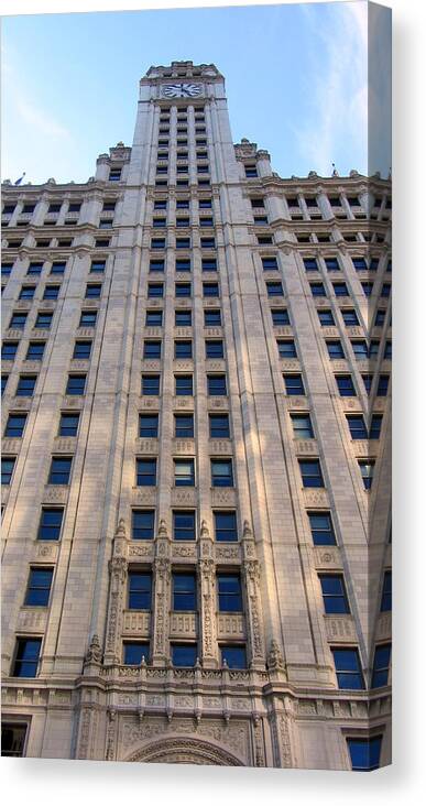 Chicago Canvas Print featuring the photograph Chicago Wrigley Building 4 by Anita Burgermeister