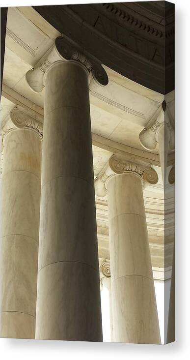 Declaration Of Independence Canvas Print featuring the photograph Columns Stand Guard by Kenny Glover