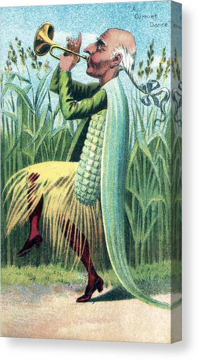 Agriculture Canvas Print featuring the photograph Corn, Bufford Vegetable Card, 1887 by Science Source