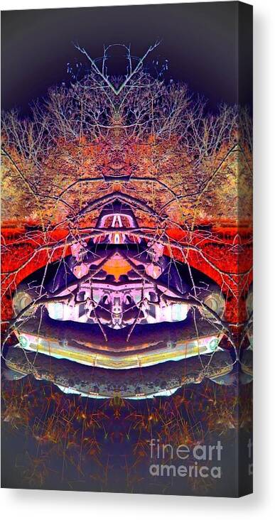 Car Canvas Print featuring the photograph Ghost car by Karen Newell