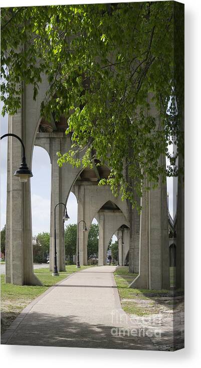 Bridge Canvas Print featuring the photograph Gothic Arches Supporting the Waccamaw Bridge by MM Anderson