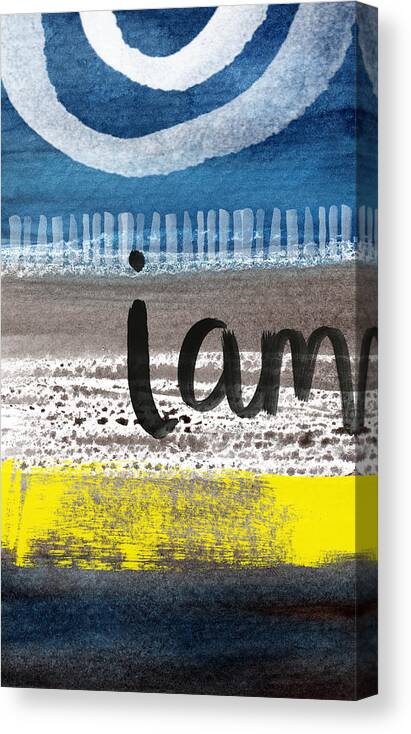 Abstract Landscape Canvas Print featuring the painting I Am- abstract painting by Linda Woods