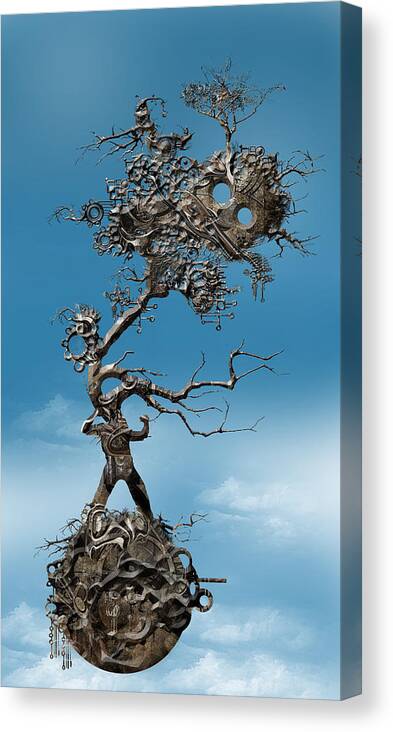 Surreal Canvas Print featuring the digital art In Fato Scientia by No Alphabet