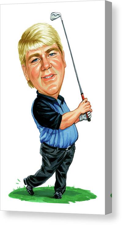 John Daly Canvas Print featuring the painting John Daly by Art 