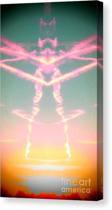 Clouds Canvas Print featuring the photograph Kitty Cat Chem Ballerina by Karen Newell