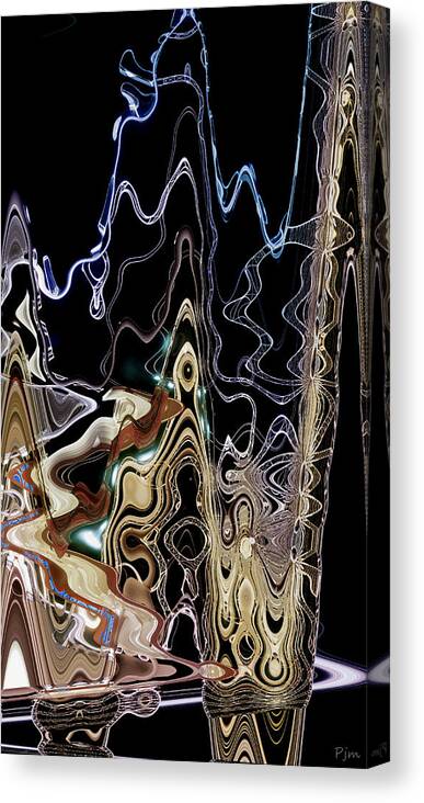 Abstract Canvas Print featuring the photograph Liquid Metal II by Pennie McCracken