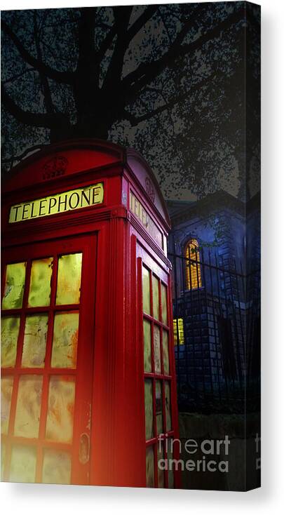 London Canvas Print featuring the photograph London Tardis by Jasna Buncic