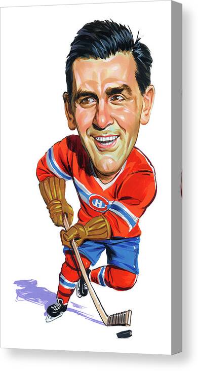 Maurice Richard Canvas Print featuring the painting Maurice Rocket Richard by Art 