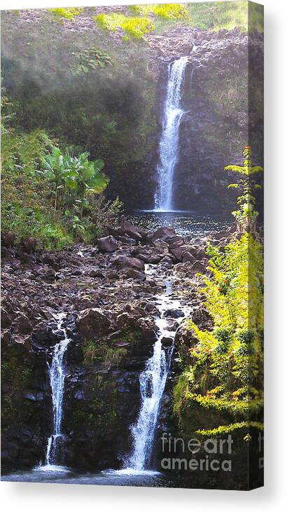 Fine Art Print Canvas Print featuring the photograph Misty Falls by Patricia Griffin Brett