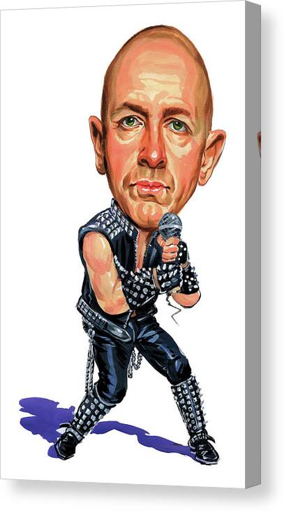 Rob Halford Canvas Print featuring the painting Rob Halford by Art 