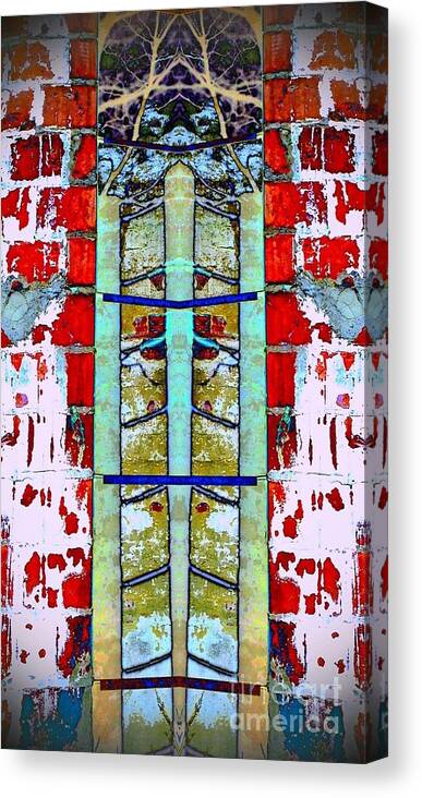 Silo Canvas Print featuring the photograph Silo Abstract 2 by Karen Newell