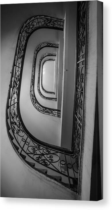 Staircase Canvas Print featuring the photograph Spiral Staircase by Andreas Berthold