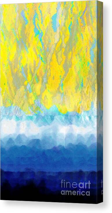 Sunny Day Waters Canvas Print featuring the digital art Sunny Day Waters by Darla Wood