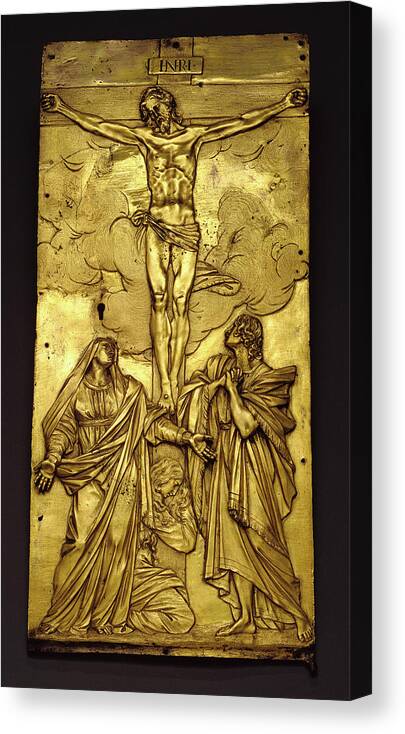 Tabernacle Canvas Print featuring the drawing Tabernacle Door With The Crucifixion Francesco Mochi by Litz Collection