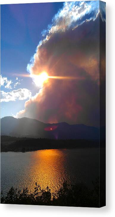 Lake Canvas Print featuring the photograph Tempestuous. by Leslizabeth O