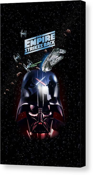 Star Wars Canvas Print featuring the digital art The Empire Strikes Back Phone Case by Edward Draganski