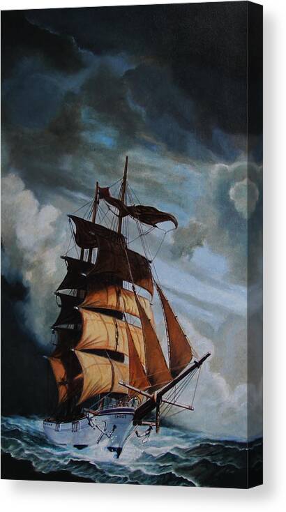 Whelan Art Canvas Print featuring the painting The Sea Wolf by Patrick Whelan