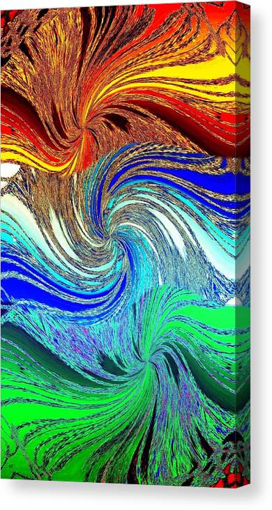 Abstract Fusion Canvas Print featuring the digital art Abstract Fusion 159 by Will Borden