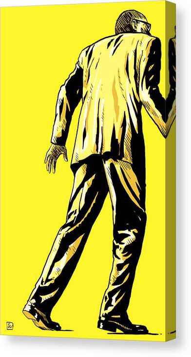 Giallo Canvas Print featuring the drawing Giallo by Giuseppe Cristiano